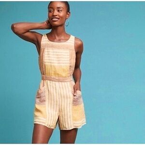 Anthropologie ETT:TWA Linen Romper